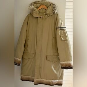 Vintage Canadian Trail By Squire Goose Down Fur Hooded Parka Jacket